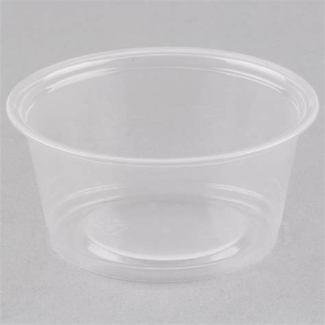 Choice Oz Clear Plastic Souffle Cup Portion Cup Case