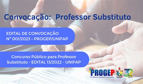 EDITAL DE CONVOCAÇÃO Nº 001 2023 PROGEP PROGEP UNIFAP