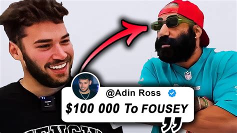 Adin Ross Gives Fousey 100 000 Youtube