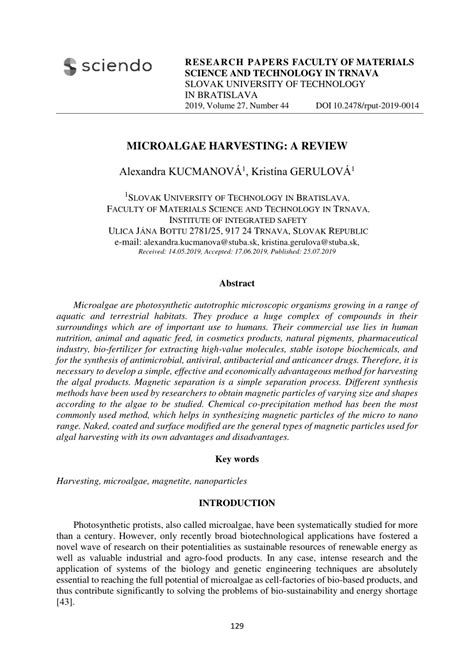 (PDF) Microalgae Harvesting: A Review