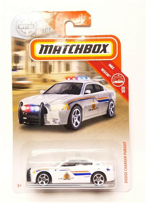 Matchbox Dodge Charger Pursuit Police Canada Rcmp White 3896375936