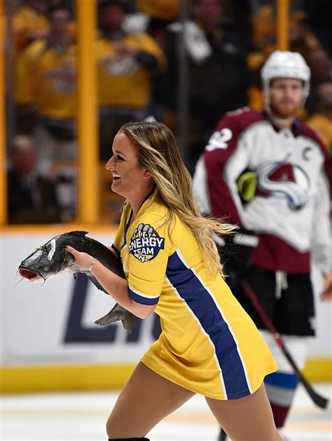 Nashville Predators Catfish On Ice During Hockey Games In Photos