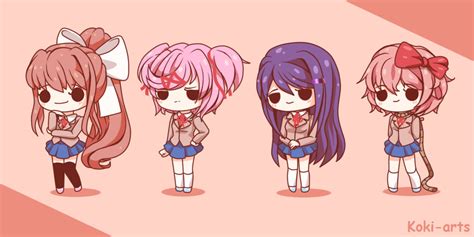 Chibi DDLC by Koki-arts on DeviantArt