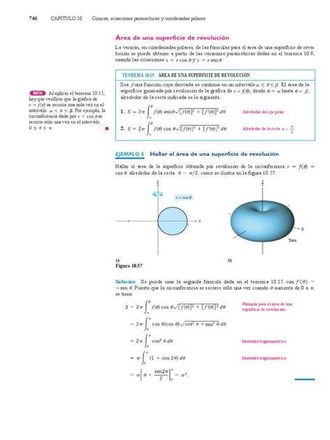 Área De Una Superficie De Revolución Pdf Circulo Geometría Diferencial