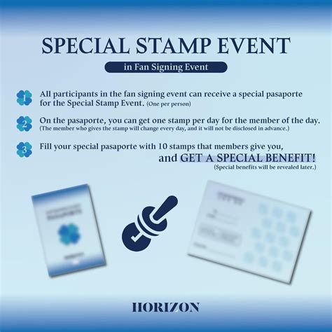 240313 Hori7on Twitter Update Special Stamp Event At The Fansigning