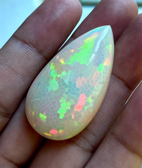 Ct Honeycomb Opal Gemstone From Ethiopia Multicoloured Honeycomb