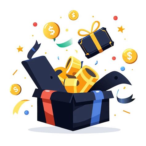 Open Gift Box Surprise With Coins And Gifts Premium AI Generated Vector