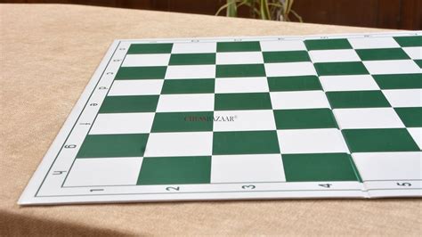 Folding Tournament PVC Chess Board with Algebraic Notation in Green ...