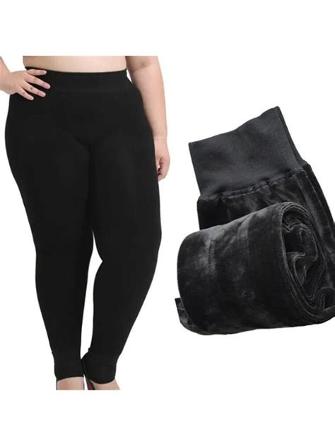 Cuhakci Mallas Gruesas Y C Lidas Para Mujer Leggings De Terciopelo