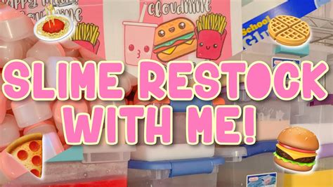 Restock My Slime Shop With Me New Food Themed Slimes So Yummy Youtube