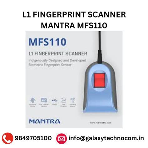 L Fingerprint Scanner Mantra Mfs At Rs Piece Mantra