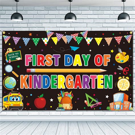 Buy Cavla First Day Of Kindergarten Backdrop Banner 73 X 43 Inch Large