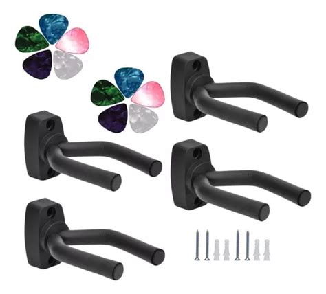 4 Pcs Gancho Soporte De Pared Para Colgar Guitarra Anticaída Meses