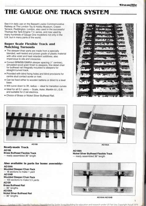 1987 Tenmille Catalog No 4 Sodor Scratchbuilding