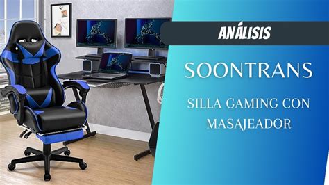 Soontrans Silla Gaming Con Masajeador Reposapi S Reposacabeza