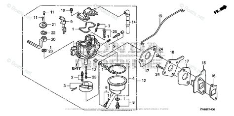 Honda Outboard 2007 And Later Oem Parts Diagram For Carburetor