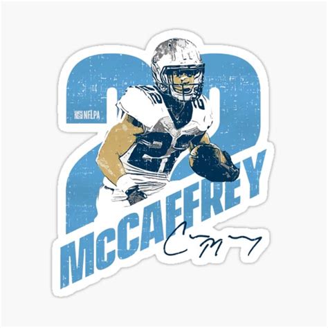 Christian Mccaffrey Cut Sticker For Sale By Sdrl28 Redbubble