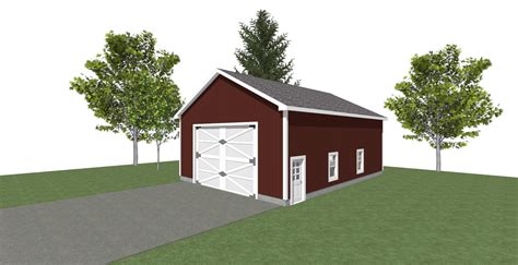 GARAGE PLANS : 30 X 40 2 Car Garage Plans 1 Door 14' Wall 6/12 - Etsy