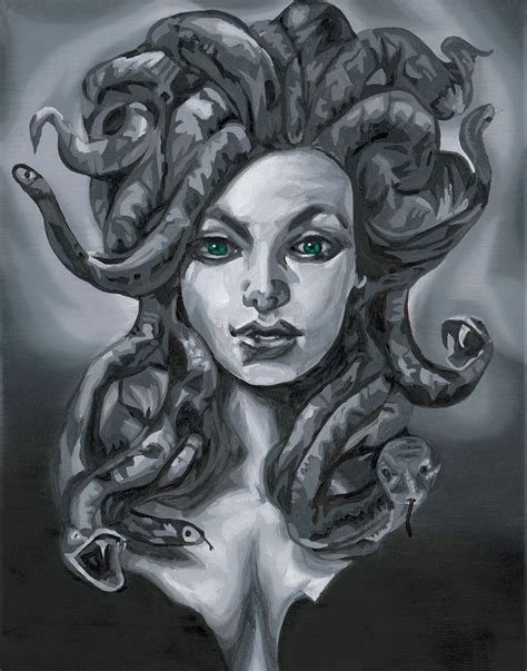 Medusa Original Oil Painting Print - Etsy