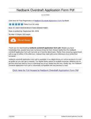 Fillable Online Daycaregrants Nedbank Overdraft Application Form Pdf