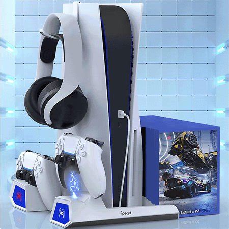 Ps5 Accessories Stand With Cooling Fan And Dual Controller Charger Station Base, Equipped With ...