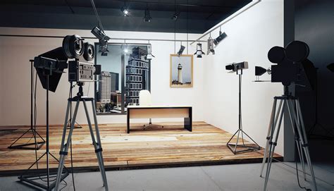 Empty Film Studio With Camers Film 14