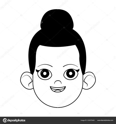 Cartoon Girl Face Icon Flat Design Stock Vector Image By ©jemastock