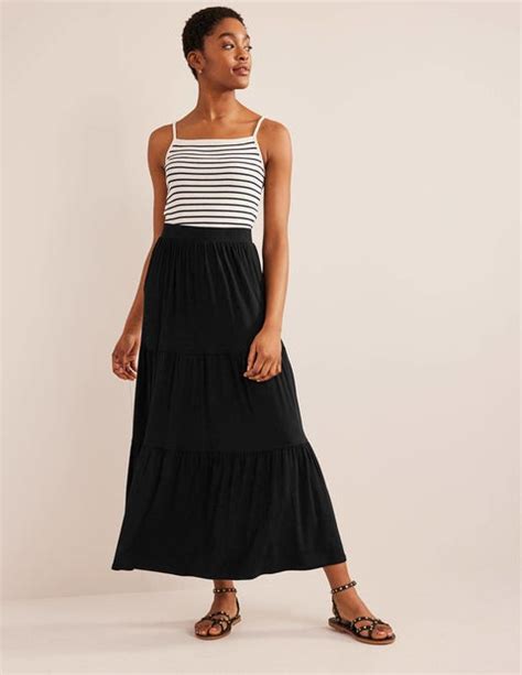 Jersey Maxi Skirt Black Boden Us