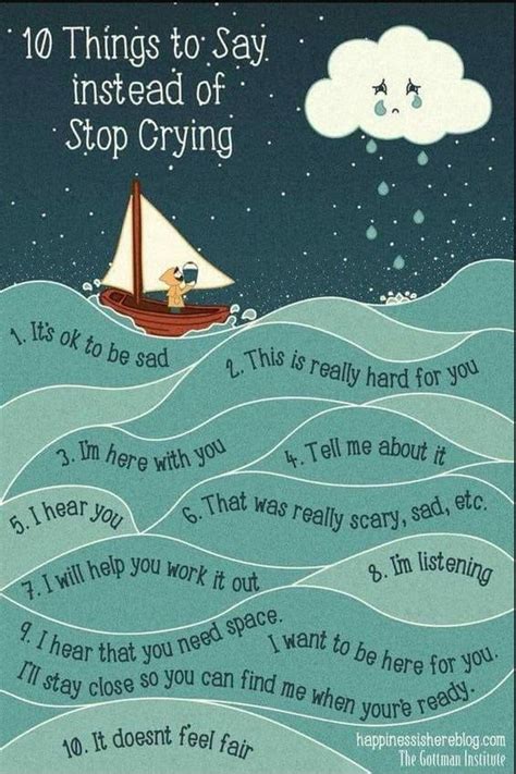 10 Things To Say Instead Of Stop Crying”