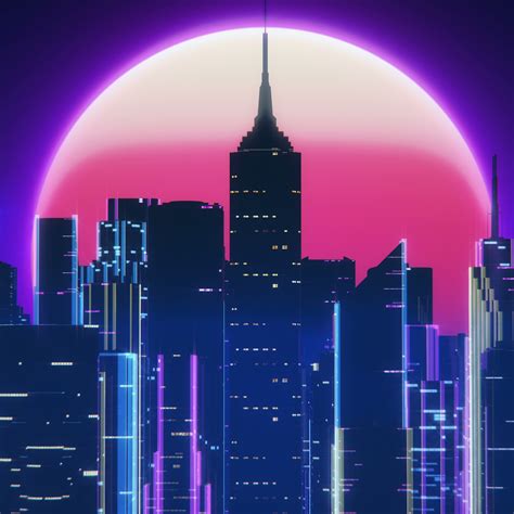 2048x2048 Synthwave City Retro Neon 4k Ipad Air Hd 4k Wallpapers