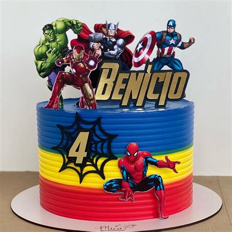 Topo De Bolo Os Vingadores 2 Personalizado Nome E Idade