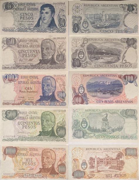 Argentinien Pesos O D Banknoten St Ck Lot