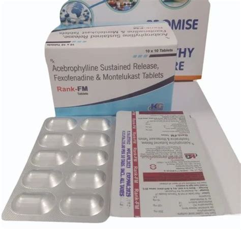 Tablet Montelukast Fexofenadine Acebrophylline At Rs Box In Panchkula