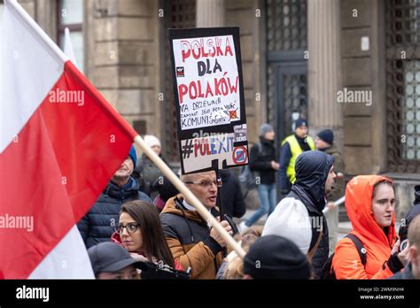 Protesters Take Part During The Demonstration The Konfederacja Korony