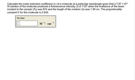 Molar Extinction Coefficient Calculator Calcullator Gwx