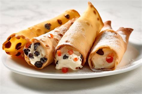 Cannoli, Pastry Shells Filled with Ricotta Cheese, Chocolate Chips ...