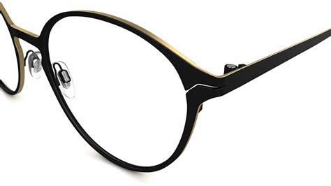 Specsavers Womens Glasses J Titanium 05 Black Round Metal Titanium