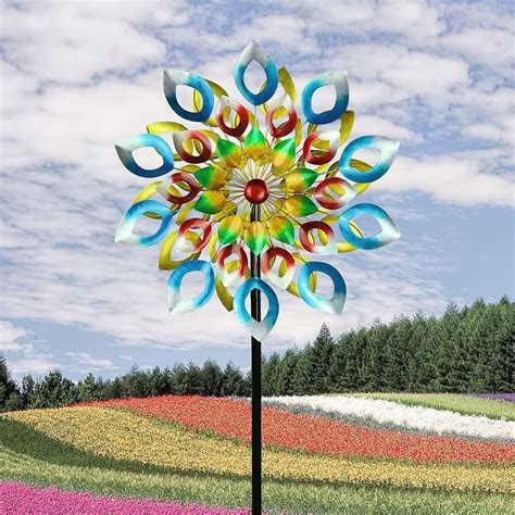 Colorful Lucky Flower Win Wind Spinner Modern Design 7 In 2020 Wind