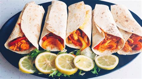 Chicken Fajita Wrap Recipe By Kashmiri Recipes Cuisine And Vlogs Youtube