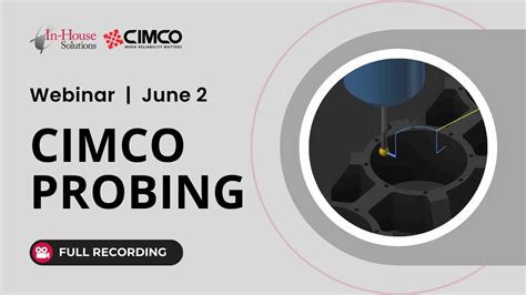 Cimco Probing Webinar YouTube