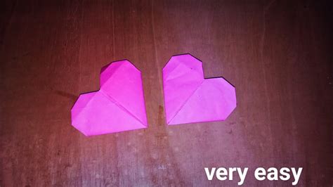 Fold Heart Very Easy Way How To Make A Paper Heart Folding Easy Origami Heart Eira S