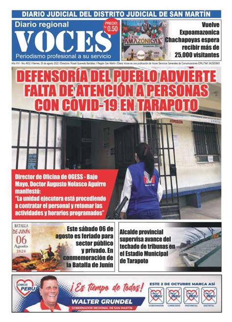 Diario Digital Viernes 05 De Agosto 2022 Diario Voces