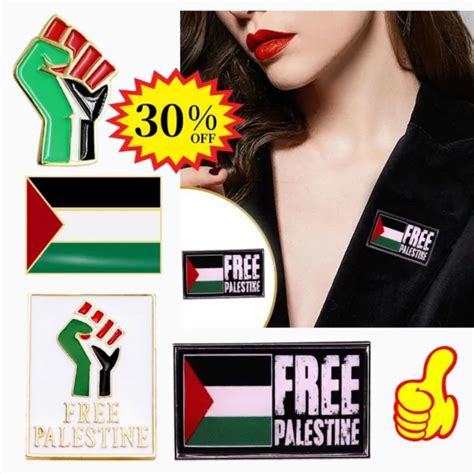 Palestine Palestinian Flag Pin Badges Lapel Free Palestine Enamel