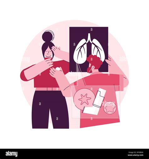 Bronchial Asthma Diagnosis Abstract Concept Vector Illustration