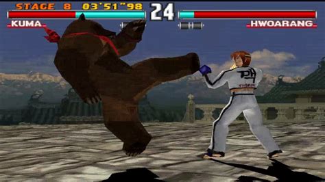 Tekken 3 Kuma With Hwoarang Moves Arcade YouTube