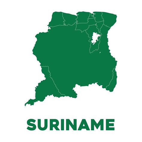 Detailed Suriname Map 38026220 Vector Art At Vecteezy