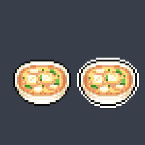 Sopa De Miso En Estilo Pixel Art Vector Premium