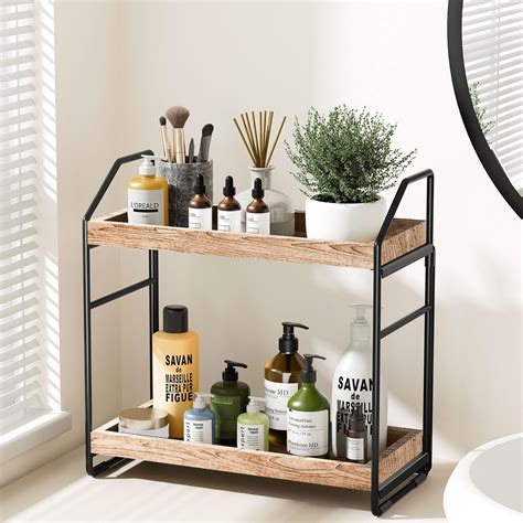 Amazon Swallow Brand Tier Bathroom Organizer Countertop Wood