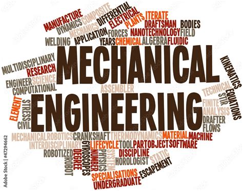 Word Cloud For Mechanical Engineering Stock Illustration Adobe Stock