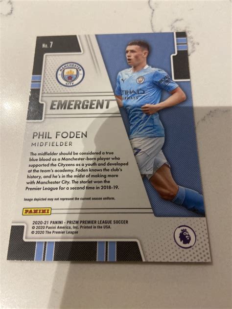 Panini Prizm Premier League Epl Silver Emergent Phil Foden Ebay